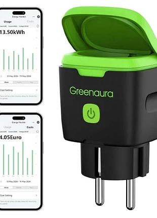 Розумна вулична розетка greenaura smart socket greenaura wlan розумна вулична wifi розетка з таймером і енергомонітором