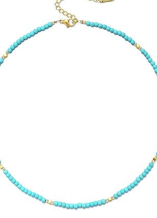 Цепочка-чокер aleasha dainty pearl jewelry ожерелье чокер с искусственной бирюзой и позолотой
