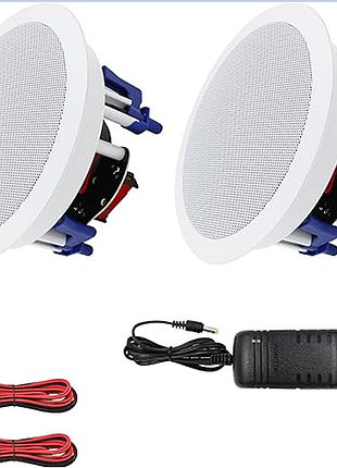 4 шт. стельові динаміки 600 вт herdio 5.25" 2-way ceiling/wall speakers hcs528bt вбудована акустична система для дому