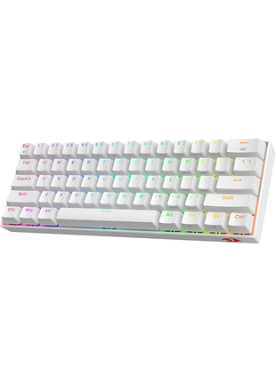 Компактная механическая игровая клавиатура 60% redragon draconic pro red-k530-r31wt игровая клавиатура с rgb подсветкой