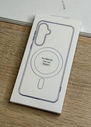 Чохол на samsung galaxy s25 з magsafe, прозорий tpu clear case