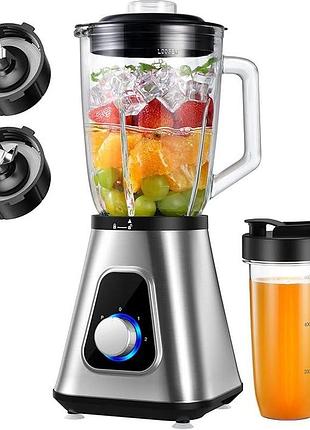 Блендер 1.5 л, 1200 вт professional countertop blender sf701 настільний блендер зі скляною чашею+склян