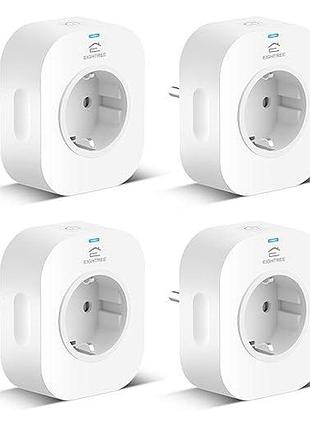 4 шт. умная wifi-розетка 16 а eightree et22 wifi-розетки для умного дома google home/alexa, розетки с измерением тока