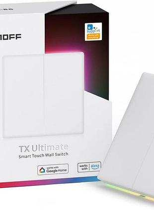 Сенсорный выключатель света 240 в 10а sonoff wifi t5-2c-86 умный настенный сенсорный выключатель света