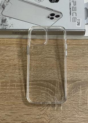 Чохол на iphone 12 прозорий з tpu бортиками, ударостійкий anti-drop