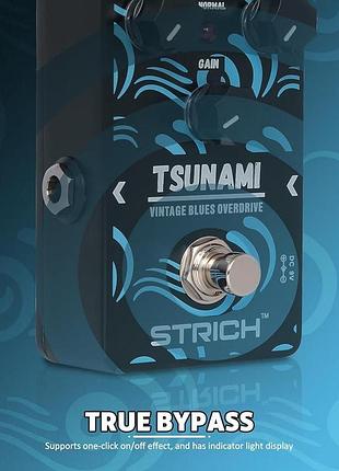 Гитарная педаль перегруза strich tsunami overdrive педаль с регулировкой для электрогитары 2
