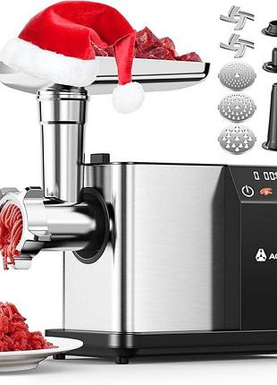 М'ясорубка електрична 220-240v 50-60hz 350-450w aobosi az-mg102a електрична м'ясорубка із сенсорним кольоровим екраном