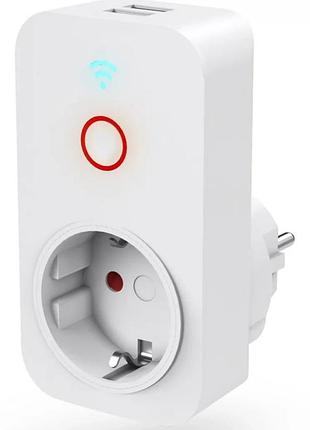 Умная розетка с 2 usb портами hama wifi power socket 176612 смарт-розетка с дистанционным управлением 10 а