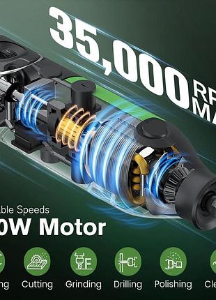 Мінігриндер 200 вт 35000 об./хв ginour mini grinder багатофункціональний мінігриндер для оброблення різних матеріалів 6