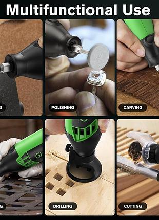 Мінігриндер 200 вт 35000 об./хв ginour mini grinder багатофункціональний мінігриндер для оброблення різних матеріалів 7