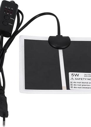Нагревательный коврик для рептилий sea&mew 5w 14x15cm 220-240v термоковрик с термостатом для регулировки температуры