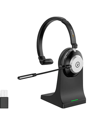 Гарнитура на одно ухо для пк bluetooth 5,2 wantek hsm-wk881btc беспроводная гарнитура на одно ухо с зарядной станцией