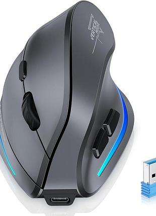 Вертикальная мышь echtpower vertical mouse f-35 эргономичная беспроводная мышь для пк, 6 кнопок