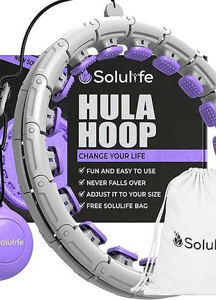 Хула-хуп для схуднення solulife масажний обруч для дорослих, обруч з обважнювачем для талії