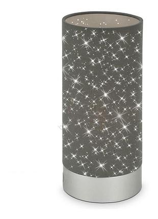 Настільна лампа e14 25 w 25х11 см briloner starry sky 7028-014 декоративний світильник з текстильним абажуром
