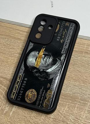Силиконовый чехол на samsung galaxy a17, черный противоударный с защитой камеры money design