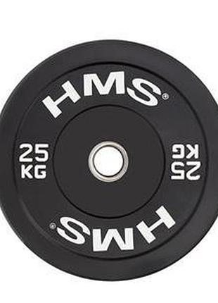 Диск олімпійський hms bbr25 25 кг, чорний