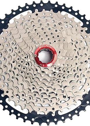 Кассета велосипедная bolany 11 скоростей 11-46t для mtb, стальная, с удлинителем заднего переключателя