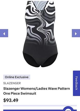 Новий спортивний суцільний купальник slazenger (розмір s-m / uk 10 / eu 38) з бирками