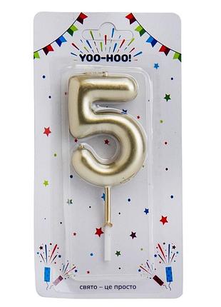 Свечи для торта "5-7", золотые, 10 см yoo-hoo!