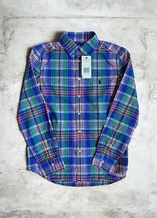 Новая рубашка polo ralph lauren (оригинал) m (10-12 лет) / nwt