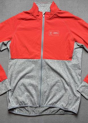 Бігова кофта зіп лондонський марафон розмір xl рожево-сіра virgin london marathon ш-56см д-72см