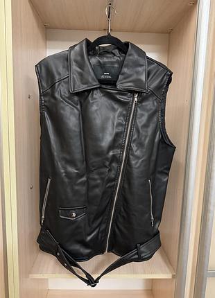 Жилет-косуха cropp из экокожи oversize