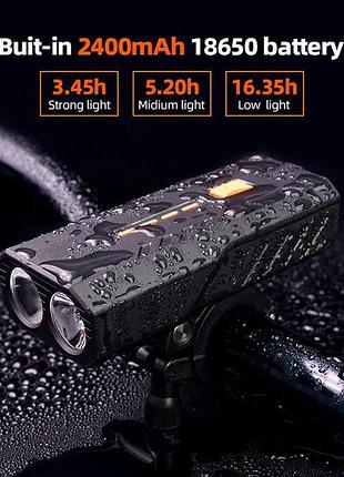 Фонарик для велосипедистов bc25s, фара led для велосипеда, велофонарь передний, фонарик велофонарь wc-83