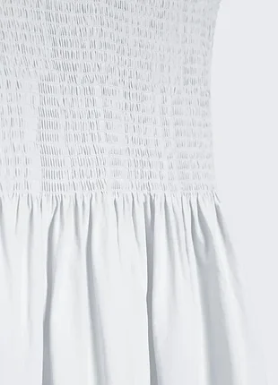 Белое кэжуал платье stradivarius 7