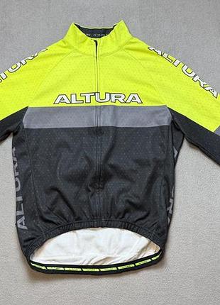 Altura тепла велокофта розмір l сіра зелена велоджерсі