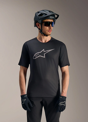 Джерси alpinestars a-dura ride ss jersey чорний, l, тип товару велосипедне джерсі, виробник alpinestars, колір чорний, розмір l