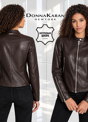 Donna karan new york куртка із дуже м'якої натуральної шкіри