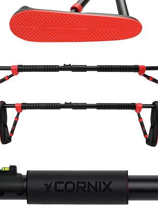 Турник раздвижной cornix elite 100-140 см xr-0291 black/red, для силовых тренировок, для дома и спортзала, для развития силы
