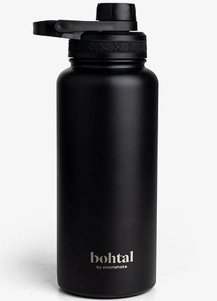 Бутылка для воды металлическая с двойной вакуумной изоляцией bohtal insulated sports bottle 960 ml/32 oz черный, для фитнеса