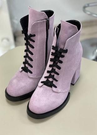 Lux обувь! любой цвет! ботинки женские замш кожа3 фото