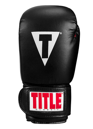 Боксерские перчатки title classic boxing gloves - черный/красный/regular, для бокса и единоборств, для зала, для боксерской секции 3