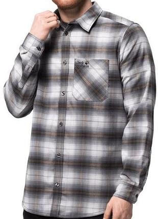 Чоловіча байкова картата сорочка jack wolfskin size l-xl