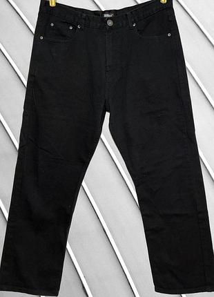Чоловічі чорні прямі джинси denim co w36 l30 xl xxl 52 54 денім ко класичні стрейчеві чорні джинси прямого крою denim co w36 54