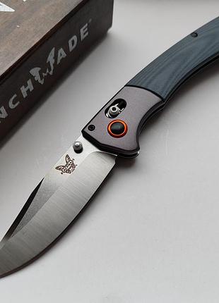 Нож benchmade hunt crooked river gray g10
