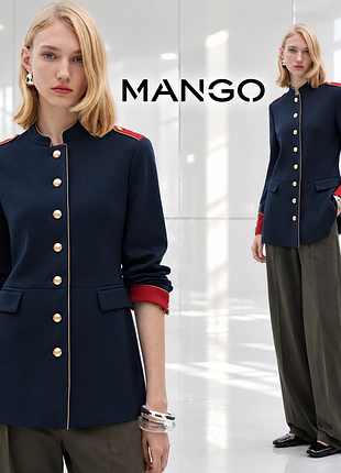 Mango подовжений щільний піджак в стилі мілітарі
