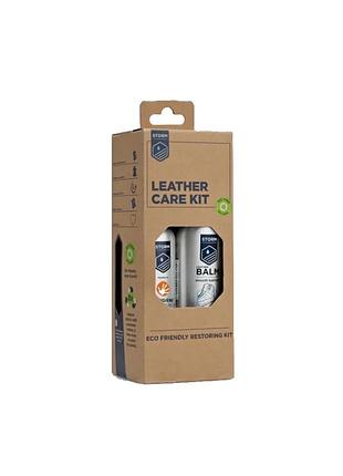 Набор для ухода за обувью storm leather care kit (balm, odor crunc, beeswax, brush)
