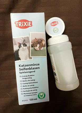 Мильні бульбашки trixie з котячою мʼятою 120мл для котів
