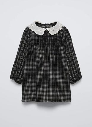Платье в клетку zara для девочки