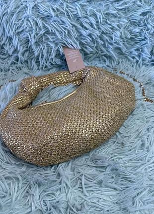 Сумка багет плетена justfab нова 2
