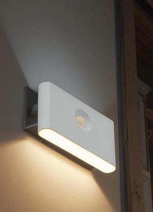 Светильник аккумуляторный с датчиком движения без монтажа smart induction lamp and ha-182 белый