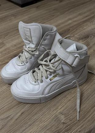 Шкіряні високі кросівки puma cali sport top mid (оригінал, 37 р / 23 см)