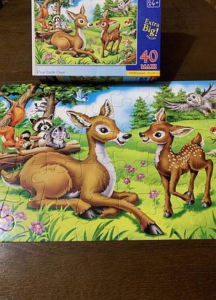 Детский макси-пазл «маленький олененок» (dear little deer) на 40 элементов от польского бренда castorland