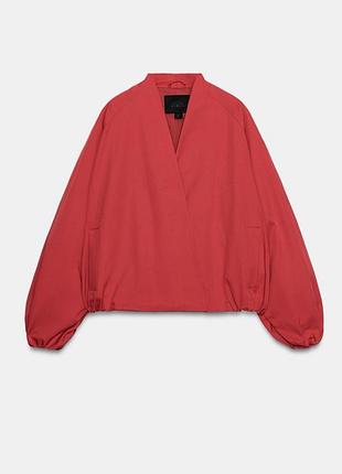 Zara бомбер червоний 3