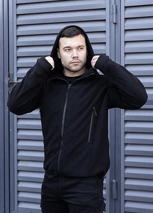 Толстовка флисовая pobedov explorer черный s 4