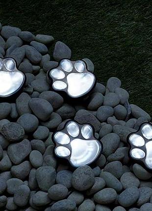 Светильник solar paw print lights на солнечной батарее 4 шт